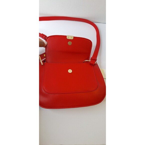 URBAN EXPRESSIONS Vegan Leather Crossbody Handbag Purse Red Adjustable Strap NWT - Picture 7 of 11